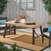 Dining Table, Acacia Wood Picnic Table, Water-proof & Sunproof Tabletop, 300 Pound Weight Capacity - 2 of 4