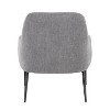 LumiSource Marcel Fabric Accent Chair Black Metal/Light Gray - 4 of 4