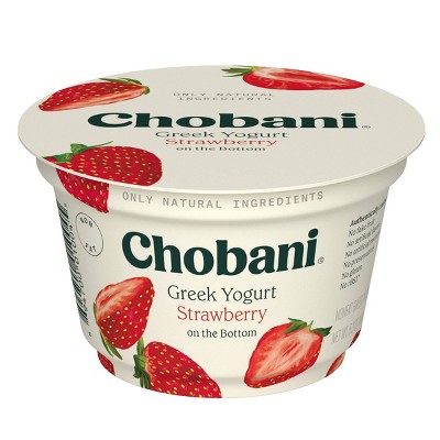 Chobani Strawberry On The Bottom Nonfat Greek Yogurt - 5.3oz : Target