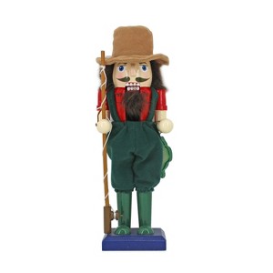 Beachcombers 9" WOOD FISHERMAN NUTCRACKER - 1 of 2