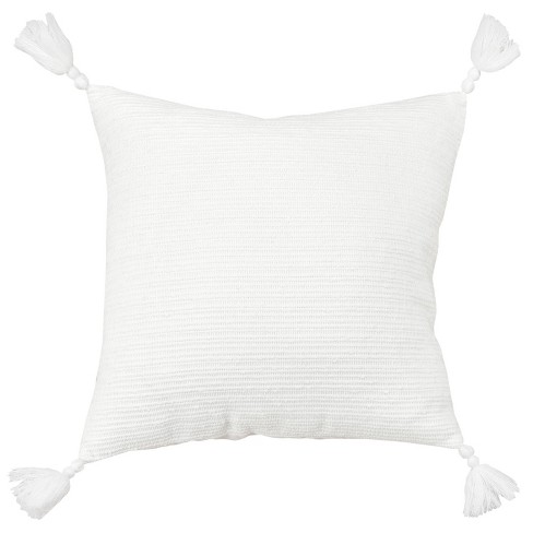 20x20 Oversize Solid Square Throw Pillow Ivory - Rizzy Home : Target