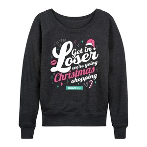 Women's - Mean Girls - Get In Loser Lightweight French Terry Wide Neck Long Sleeve Shirt - 1 of 4