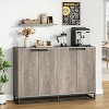 Nasitip 72" Tall Arched Kitchen Pantry Cabinet in Retro Modern Farmhouse Storage Cabinet with 4 Doors, Drawers, and Adjustable Shelves - 3 of 4