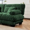 Oversized 2 Seater Loveseat Sofa with 1 Ottomans,Chenille Comfy Cloud Couch with 2 Lumbar Pillows 2 Throw Pillows for Living Room-Tanpinhause - 4 of 4