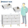7 Drawer Dresser for Bedroom, 47.2" Wide Chest of Drawers with Metal Legs, TV Stand Dresser Storage Cabinet, Entryway Storage Organizer - 3 of 4