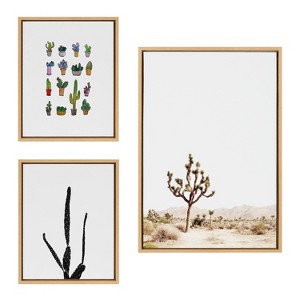 Kate & Laurel All Things Decor: Sylvie Desert Flora Canvas Art, Modern Home Decor - 1 of 4