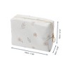 Unique Bargains Portable Print Makeup Bag White Light Khaki 1 Pc - 2 of 4