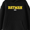 Batman Collegiate Text Long Sleeve Youth Black Hooded Sweatshirt - 2 of 3