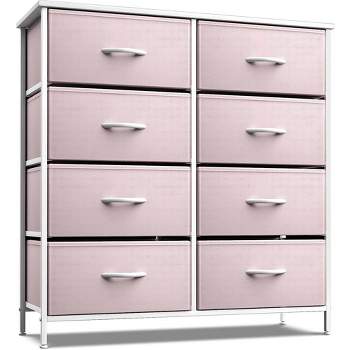Sorbus 8 Drawers Dresser- Storage Unit with Steel Frame, Wood Top, Fabric Bins - for Bedroom, Closet, Office and more