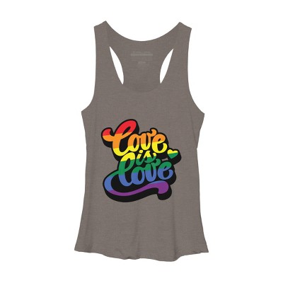 Adult Design By HumansLove Is Love Pride Lettering By Belugastore Racerback Tank Top