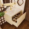 SEVOBAL Bathroom Sinks Wall Mount Vanity Cabinet with Double Drawers Storage Modern Design for Home Use, White, 29.13"*17.91"*15.75" - 4 of 4