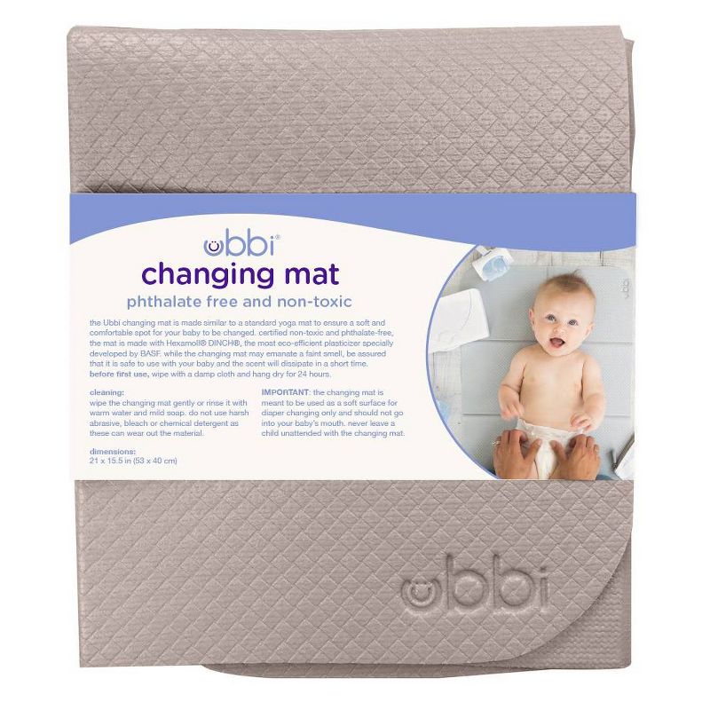 Ubbi Standalone Changing Mat - Taupe, 2 of 4