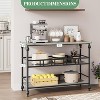 Console Table 43”, 3-Tier Industrial Entryway Table, Narrow Entrance Sofa Table with Shelves Sofa Table for Hallway, Living Room, Small Space - 3 of 4