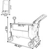 RISOKEYS Folding Wagon Cart - Portable Large Capacity All-Terrain Utility Wagon with 360° Wheels,for Camping,Beach,Shopping,Outdoor,Family Use - 3 of 4