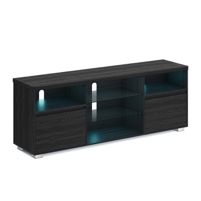 VASAGLE Stand 70 Inch, Entertainment Center with Open Glass Shelves, 2 Cabinets with Doors, 63 Long, TV Console