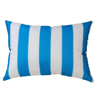 TopComfy Support Pillow Stripe Design Outdoor and Indoor Water Resistant Fabric for Patio Use, Blue, 17"*17"*10"