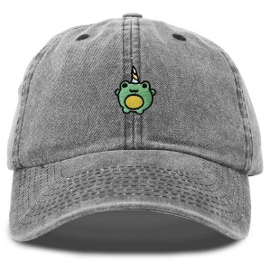 Dalix Froggy Unicorn Embroidered Cotton Dad Hat Baseball Cap Adjustable Mens Womens - 1 of 4