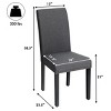 Tangkula 2-Piece Upholstered Linen Fabric Dining Chairs with High Backrest & Padded Seat - 3 of 4