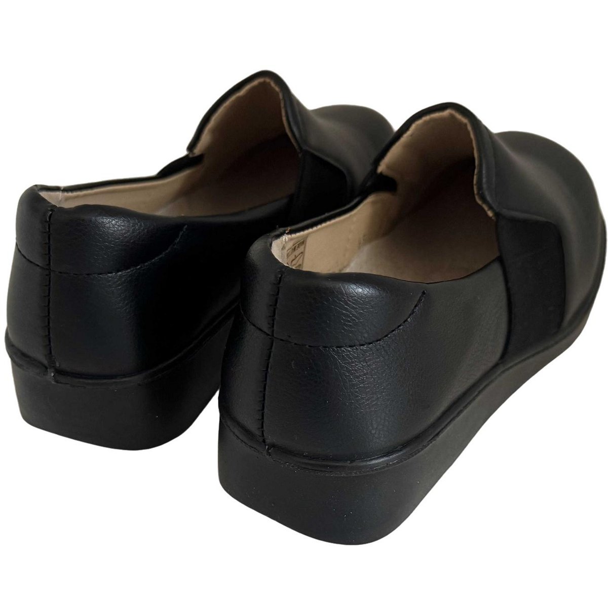 Обувь Bangka Womens Comfort Shoes Gores Slip on Hotel Restaurant Walking Slip/Oil Resistant Work Shoes, Black-8 — фото 6