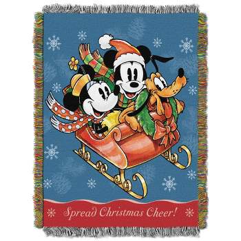 Disney Mickey 'Mickey's Sleigh Ride 051' Tapestry Throw Blanket