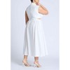 ELOQUII Women's Plus Size Linen High Neck Dress - 3 of 3