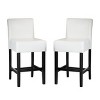 2pcs Leather and Wooden Counter Heighe Barstools for living room-Christopher Knight Home - 2 of 4