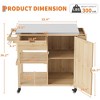 Outdoor Grill Cart & Rolling Kitchen Island with Stainless Steel Top - with Drawer, Spice Rack, Open Shelves, Wheels, Portable Patio Bar Cart for BBQ - 4 of 4
