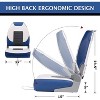 2 Pack High Back Folding Boat Seats, Comfortable Fishing Boat Chairs with Thick Cushion Padding and Hinged Design, Durable Marine Seating - 4 of 4