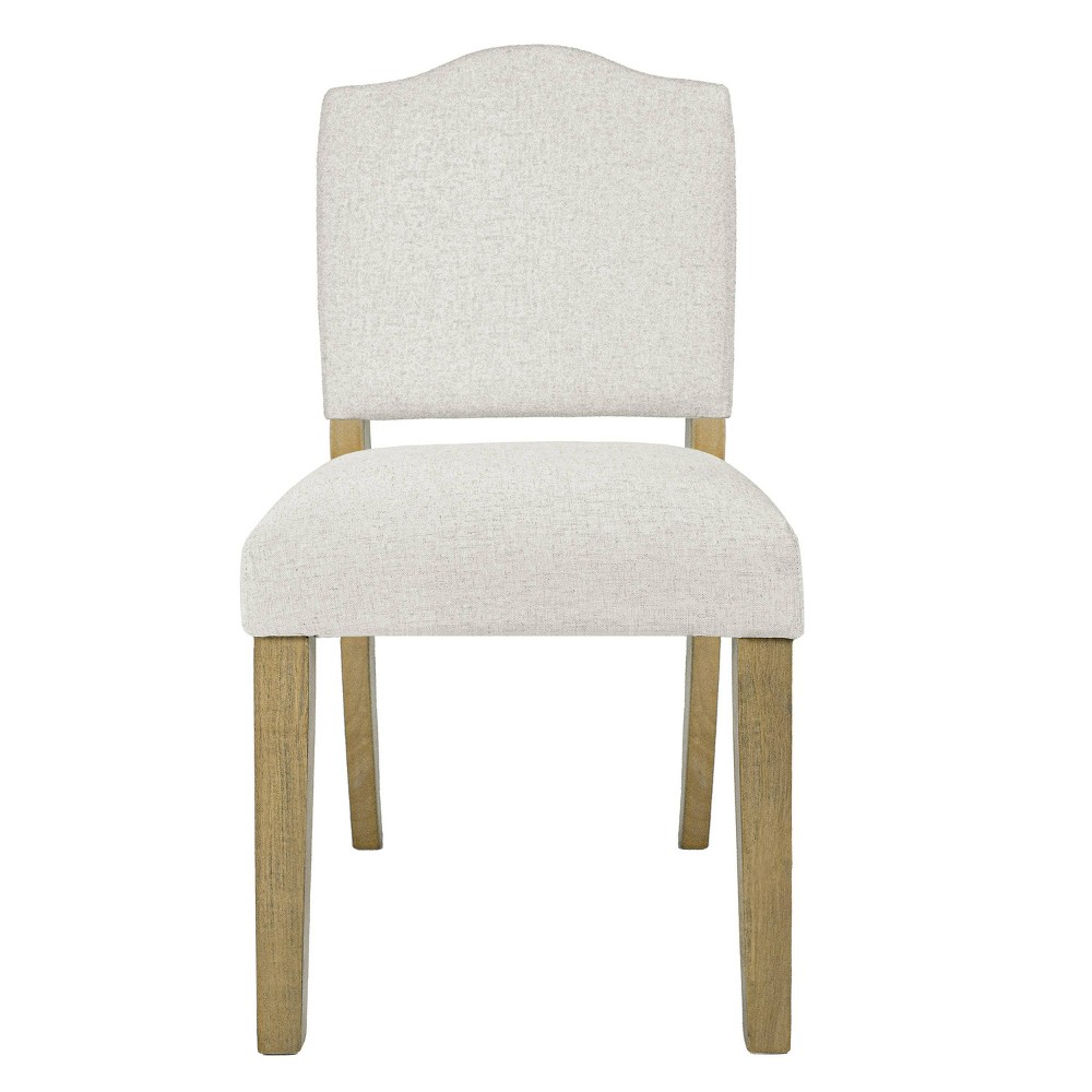 HomePop Open Back Upholstered Dining Chair: Modern Design, Plywood Frame, Polyester Fabric, Spot Clean
