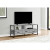 Monarch Specialties Tv Stand 48 Inch Console Media Entertainment Center Storage Drawers Laminate Metal Grey Black Contemporary Modern - 2 of 4