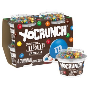 YoCrunch Low Fat Vanilla with M&Ms Yogurt - 4ct/4oz Cups - 1 of 4