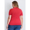 Avenue Women's Plus Size V-Neck Short Sleeve Graphic Tee - 3 of 4