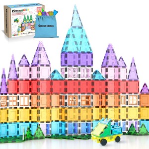 PICASSO-TILES 61-Piece Magnetic Building Blocks Set  STEM Toy with Storage Bag - 1 of 4