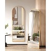 Beautyolove Full Length Mirror 57" x 20" Arched Floor Mirror Hanging Mounted Mirrors Full Body Mirrors, Gold - 2 of 4