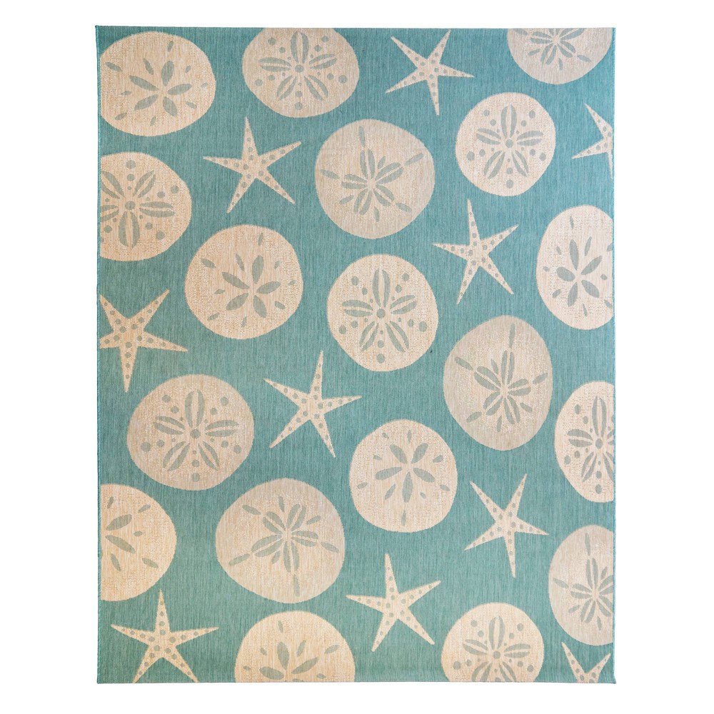 5'3in x 7' Paseo Starfish Outdoor Rug Oasis/Sand - Avenue33