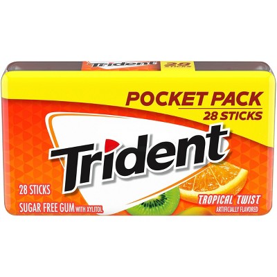 Trident Tropical Pocket Pack 1.08oz/28ct