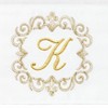 Linum Home Textiles 100% Turkish Cotton MONICA Gold Thread 2PC Embellished Hand Towel Set - 3 of 3