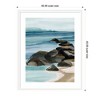 Kate and Laurel Framed Art Ocean Breeze ll by Nikita Jariwala, 35x43, Oliver White Narrow - 2 of 4