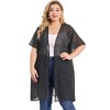 Agnes Orinda Women's Plus Size Cardigan Polka Dots Bell Sleeve Chiffon Summer Cardigans - image 4 of 4