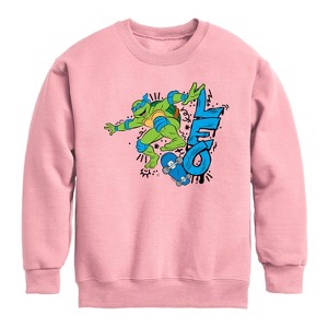 Boys' - Teenage Mutant Ninja Turtles - Leo Graphic Long Sleeve Fleece Sweatshirt - 1 of 4