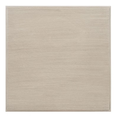 Elegant Greige 21" Square Wood & Metal Accent Table