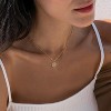 Turandoss Initial Necklaces for Women, Plated Dainty Layering Paperclip Link Chain Necklaces for Women Personalized Birthday Gifts - 3 of 4