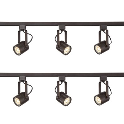 Pro Track 2 Linear 3-Light Bronze LED Bullet Track Kits w/ Connector