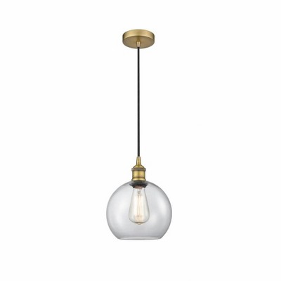 Athens - 1 Light Cord Hung Mini Pendant In Industrial Style-10.75 Inches Tall and 8 Inches Wide