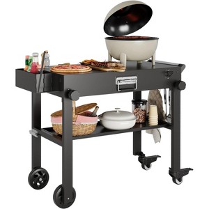 Grill Cart for Blackstone Griddle, Portable Outdoor Grill Table, Foldable Cart Table with Wheels£¬Griddle Stand Fit 17 Inch Or 22 Inch - 1 of 4