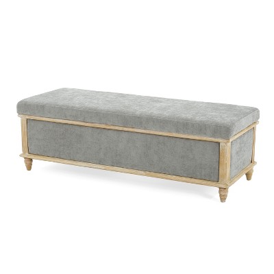 NicBex Modern 48.5" Storage Bench Wood Accent Stools with Cushioned Top for Bedroom and Entryway