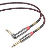 Clef Audio Labs 6.35mm TS to 6.35mm Straight to Angled, Black Chrome Zinc Alloy Shell/Red Braided - 10FT - 1PK - 4 of 4