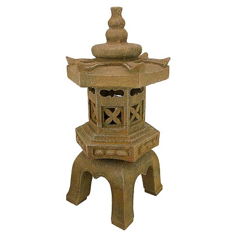 Design Toscano Sacred Pagoda Lantern Illuminated Statue - Beige : Target