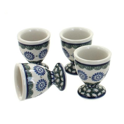 Blue Rose Polish Pottery Maia Egg Cup Set