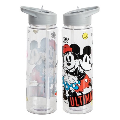 Disney Classic Minnie Mouse Head WIth Bow 24 Oz Single Wall Plastic Water  Bottle